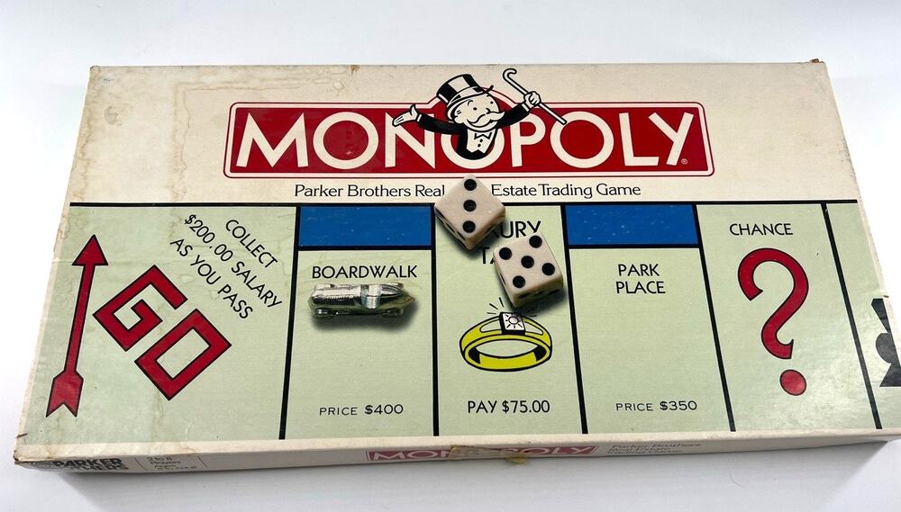 Vintage 1985 Monopoly Board Game Parker Brothers Family Night Collectible Games